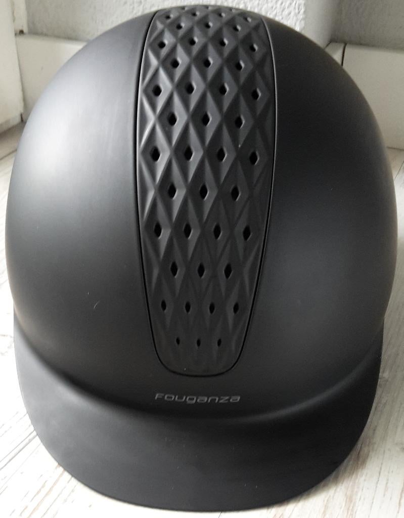Z.G.A.N. ZWART MATTE FOUGANZA CAP, MAAT 56, Dieren en Toebehoren, Paardrijkleding, Dressuur, Kinderen, Ophalen of Verzenden, Zo goed als nieuw