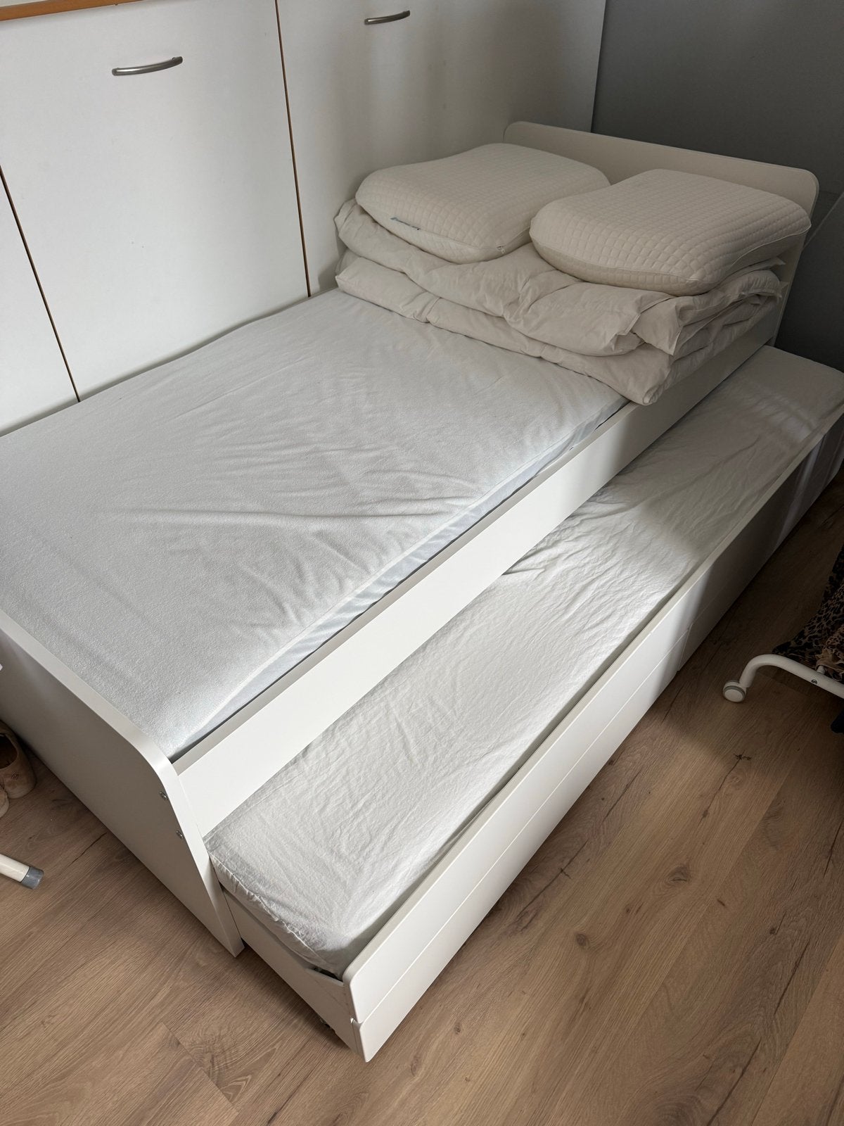 IKEA SLÄKT bed met uitschuifbaar onderbed, 90 cm, Eenpersoons, Overige typen, Minder dan 160 cm
