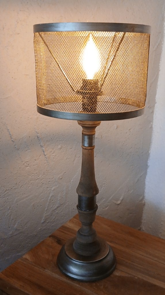 Lamp Tafellamp Geryon, Ophalen of Verzenden, Zo goed als nieuw, Hout, Minder dan 50 cm