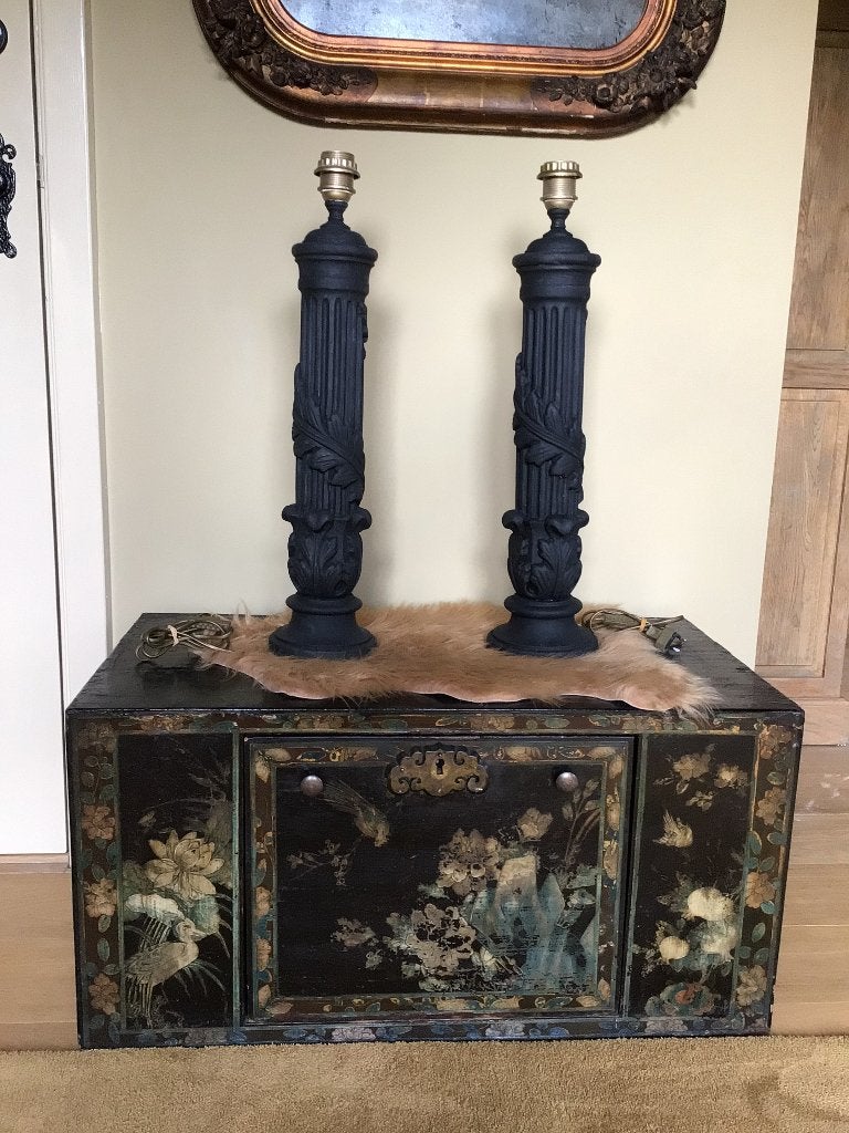 Brocante hoge lampenvoeten, Antiek en Kunst, Ophalen of Verzenden