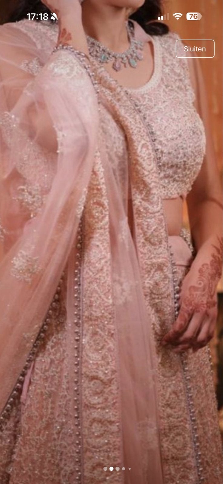 Indiase Lehenga Maat M - Zo goed als nieuw, Maat 38/40 (M), Overige typen, Ophalen of Verzenden, Zo goed als nieuw