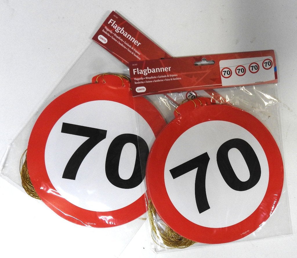 vlaggenlijnen 70 jaar, Ophalen of Verzenden, Nieuw, Versiering, Verjaardag