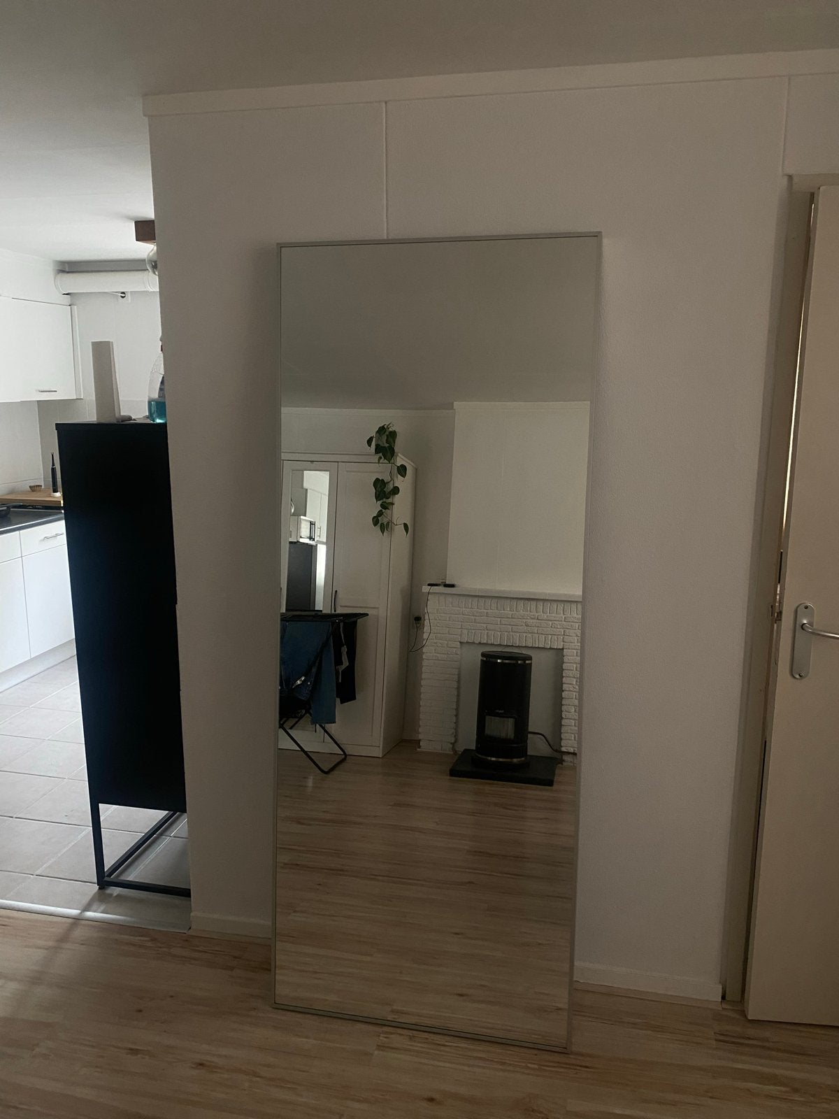 HOVET spiegel Ikea, 200 cm of meer, Ophalen of Verzenden, Zo goed als nieuw, 75 tot 100 cm