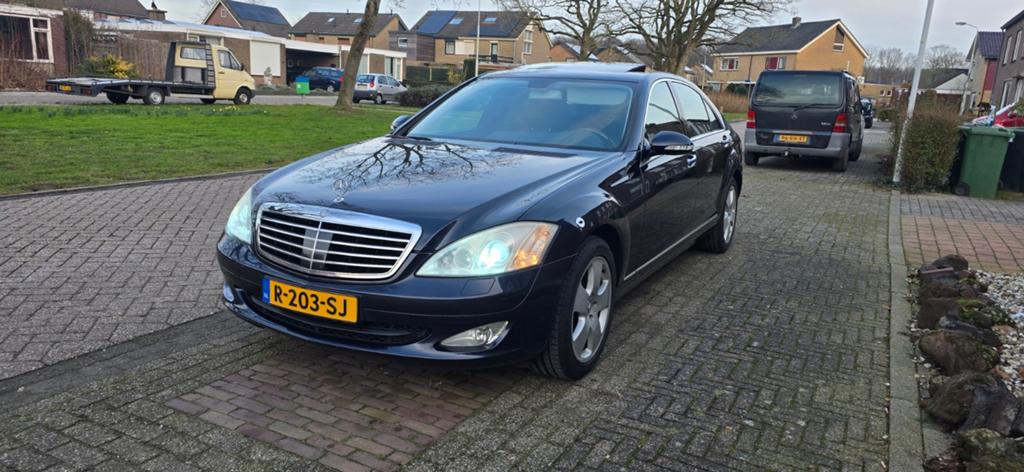 Mercedes-Benz S-Klasse 3.5 S350 Lang AUT 2006 Blauw, Automaat, Achterwielaandrijving, Zwart, Blauw