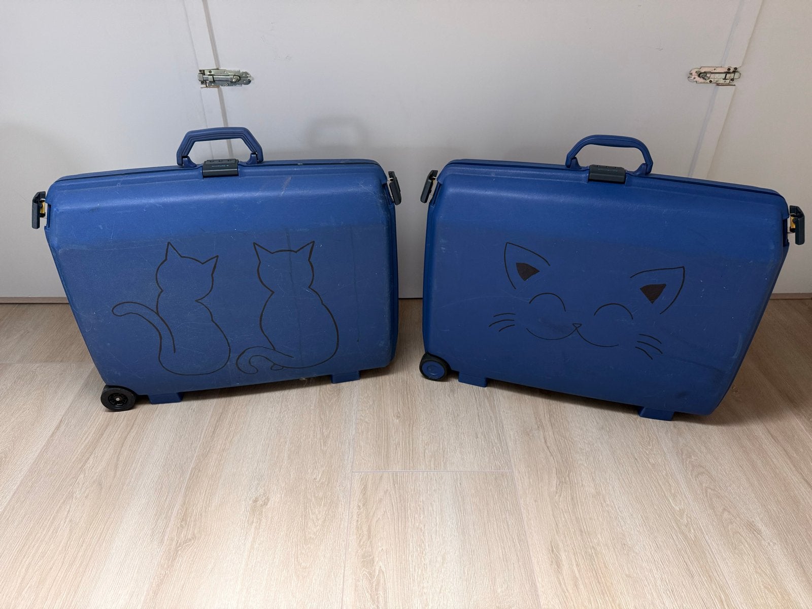 Set van 2 Samsonite kinderkoffers, Ophalen, Gebruikt, 50 tot 60 cm, Hard kunststof