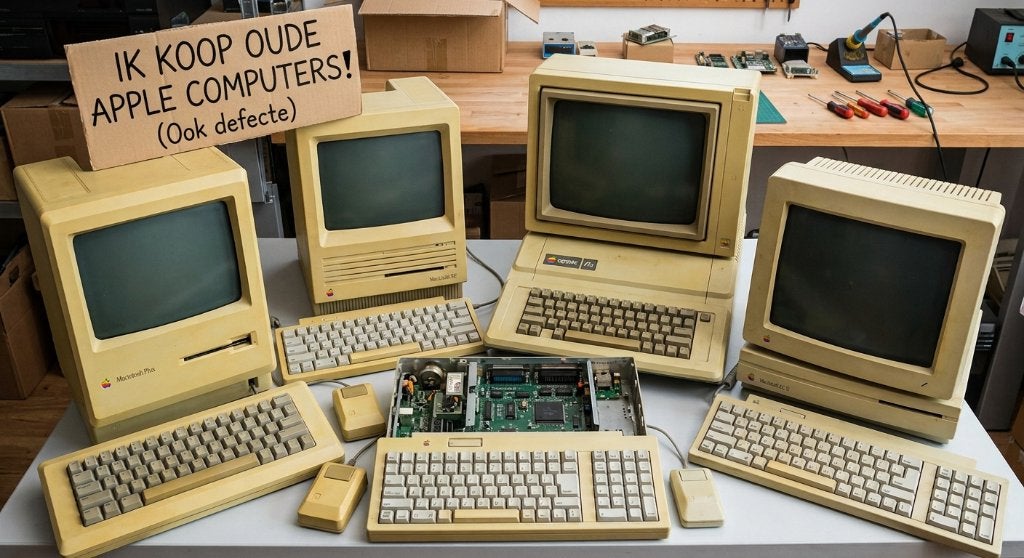 GEZOCHT:  Oude Appple computers, Computers en Software, Ophalen, Apple