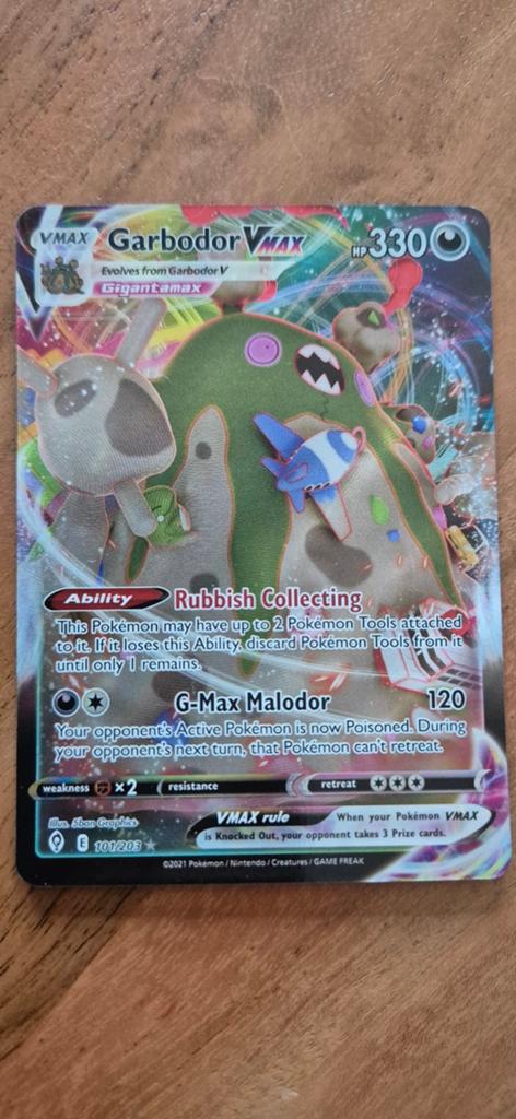 Garbodor VMAX Pokémon Kaart 101/203, Ophalen of Verzenden, Nieuw, Losse kaart