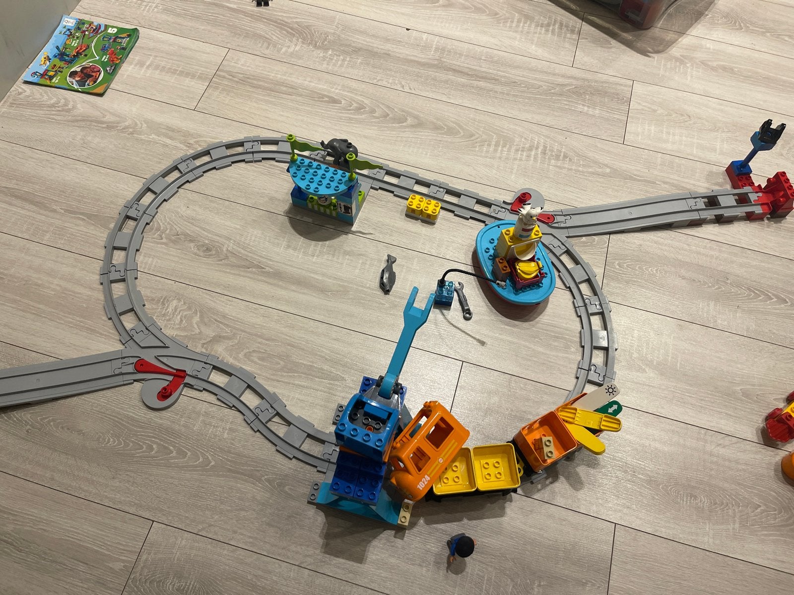 Lego Duplo Treinset met Kraan en Boot, Ophalen of Verzenden, Gebruikt, Duplo