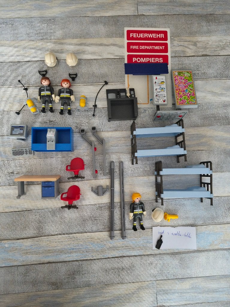 Playmobil 3176 Inrichting Brandweer, Kinderen en Baby's, Speelgoed | Playmobil, Verzenden, Gebruikt