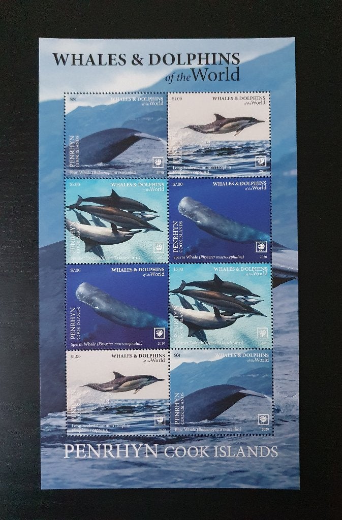 Penrhyn 2020 Dolfijn Walvis Michel vel 922-925 postfris, Verzenden, Postfris, Dier of Natuur