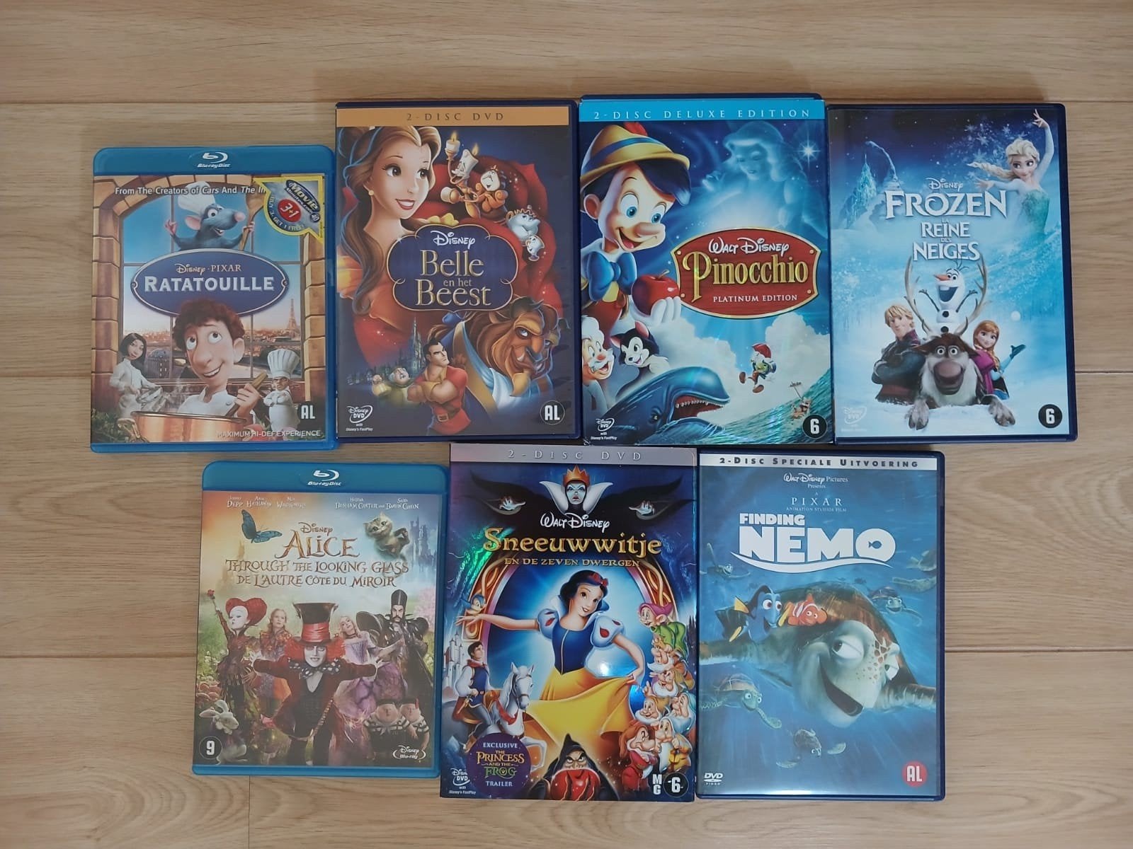 Disney Blu-ray/DVD Collectie: 7 Films (Ratatouille, Fro, Gebruikt, Animatie, Verzamelbox, Alle leeftijden
