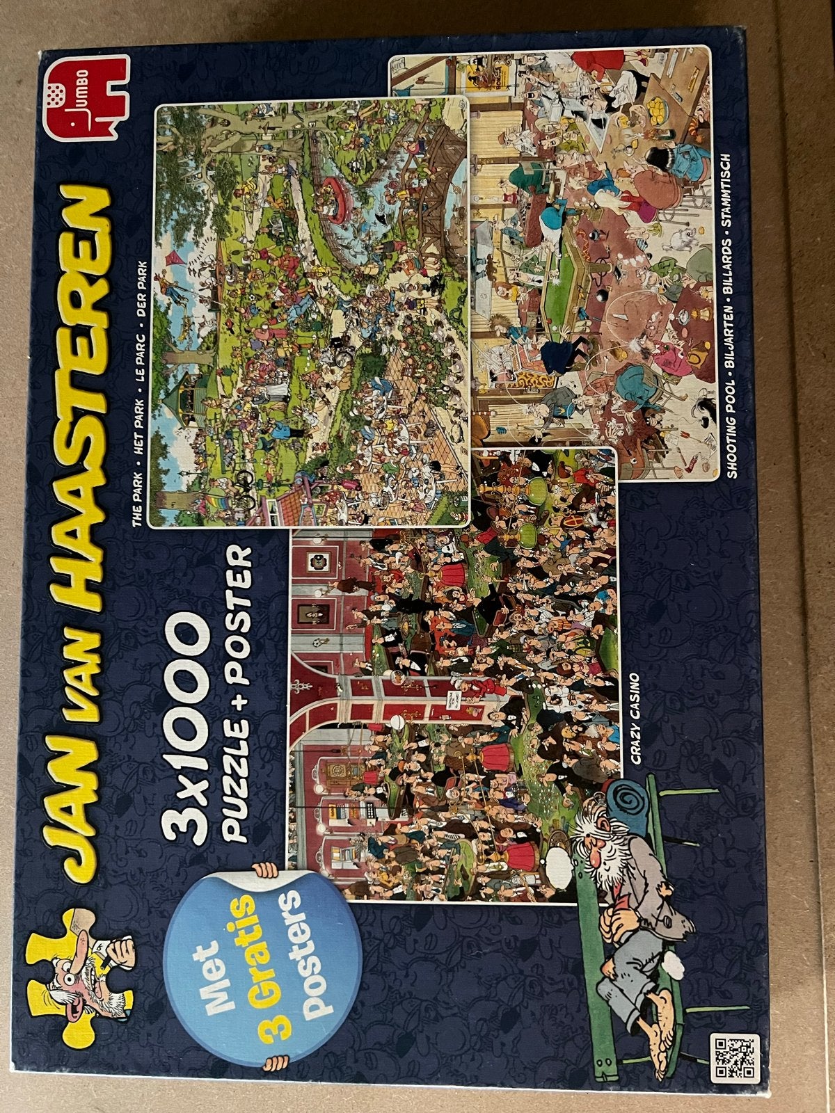 Jan van Haasteren 3x1000 Puzzel + 3 Gratis Posters, Hobby en Vrije tijd, Denksport en Puzzels, Ophalen of Verzenden, Meer dan 1500 stukjes