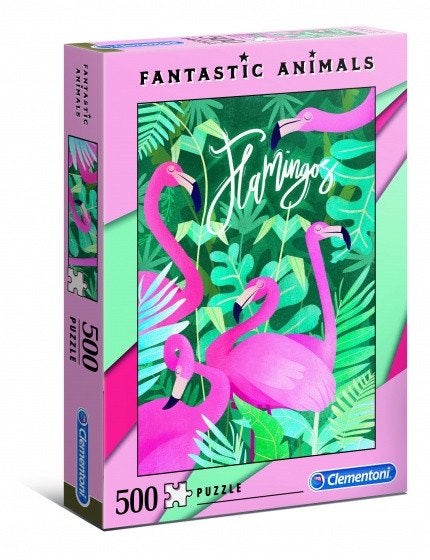 Clementoni: Fantastic Animals: Flamingo 500 stukjes, Ophalen of Verzenden, 500 t/m 1500 stukjes, Nieuw, Legpuzzel