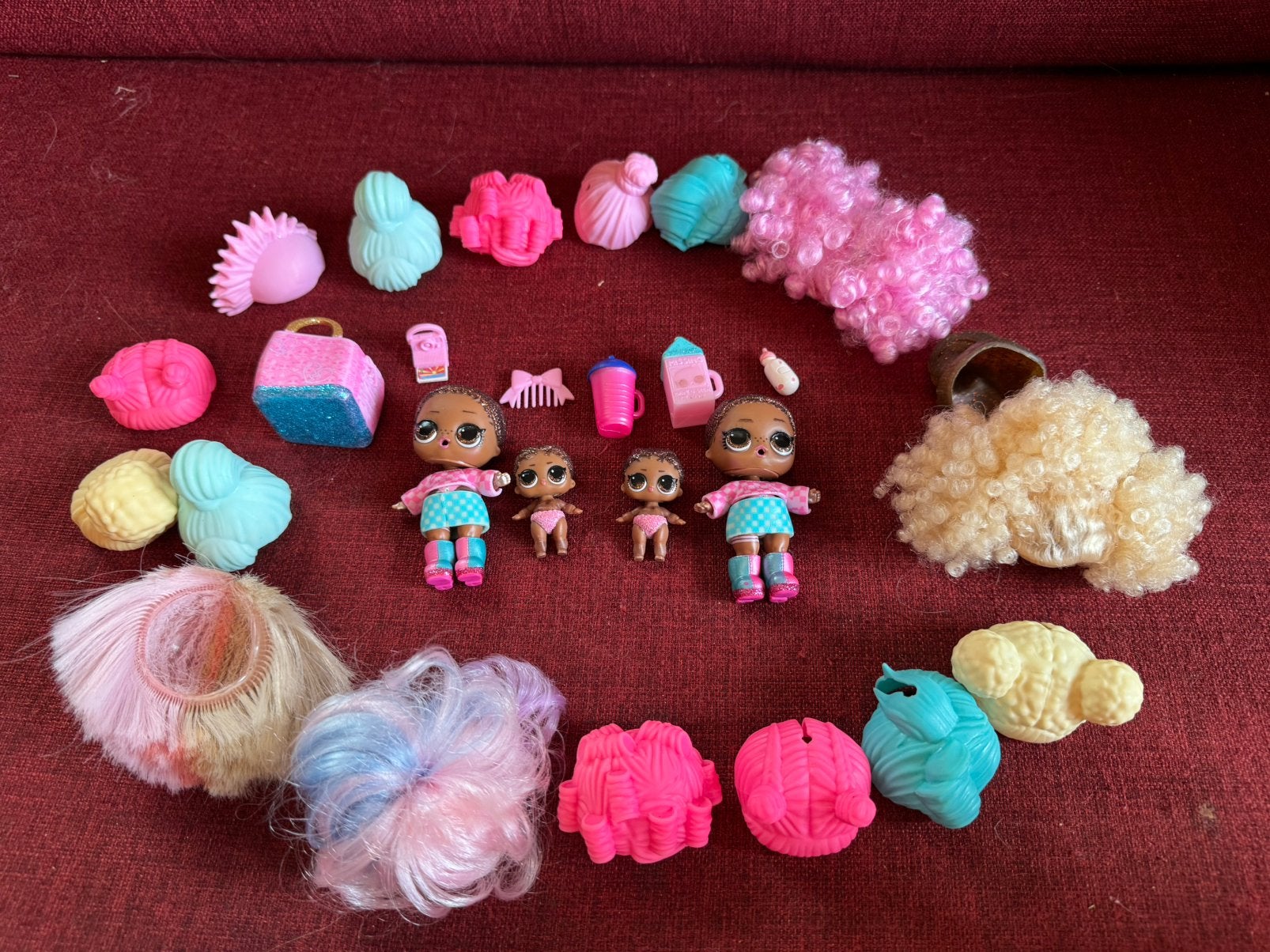 Lol poppetjes met pruiken en baby’s, Verzamelen, Ophalen of Verzenden, Zo goed als nieuw