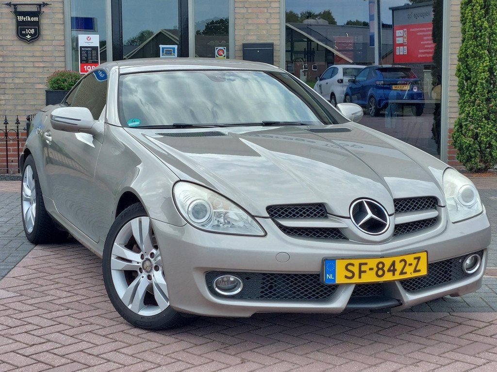 Mercedes-Benz SLK-klasse 200 Cabrio | Cruise | Leder | All-i, Auto's, 13 km/l, Stoelverwarming, Gebruikt, Zwart