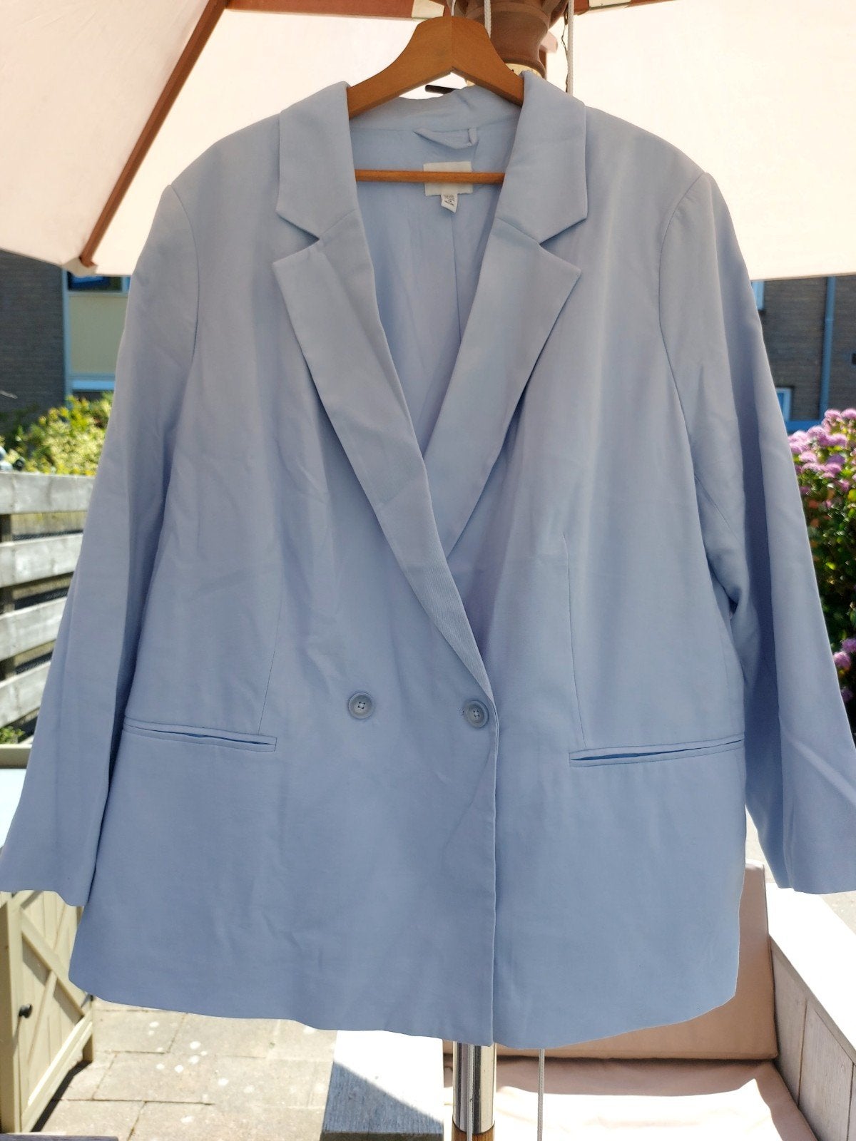 Mooi colbert jasje lichtblauw xxl, Ophalen of Verzenden, Zo goed als nieuw, Blauw, Jasje of Colbert