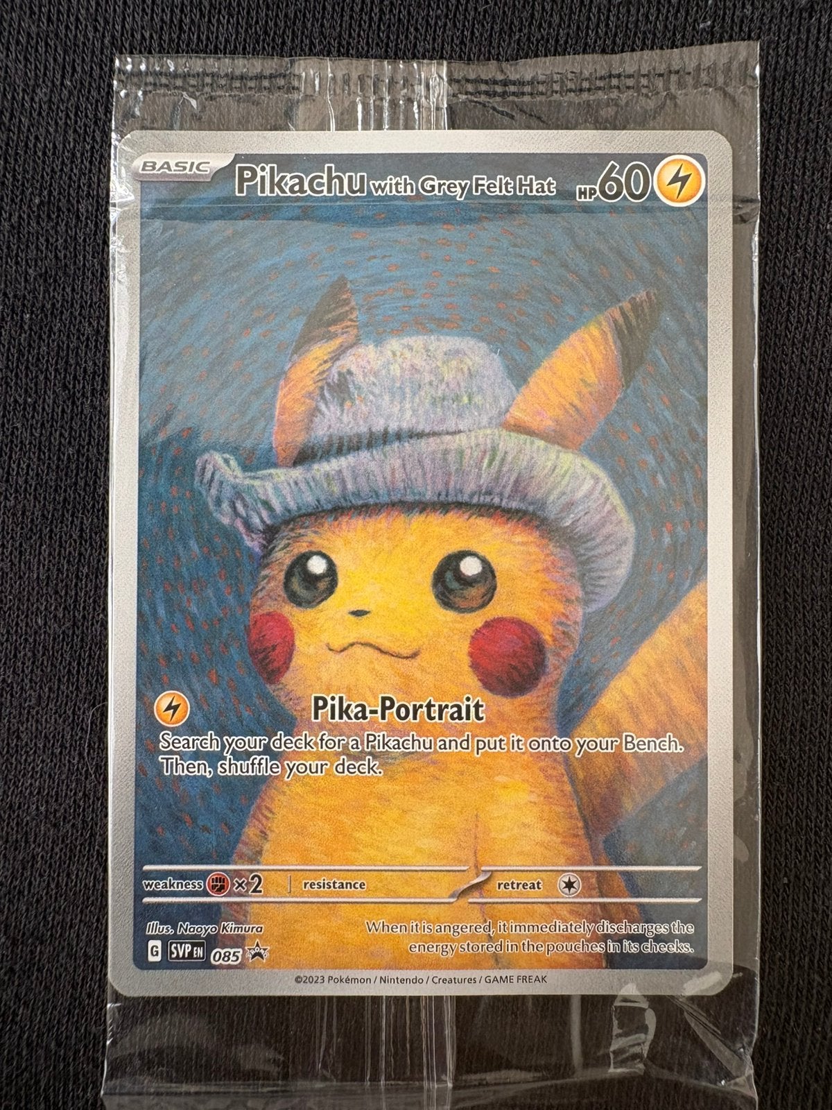 Pokémon Pikachu with Grey Felt Hat SVP 085 – Van Gogh Promo, Ophalen of Verzenden, Nieuw