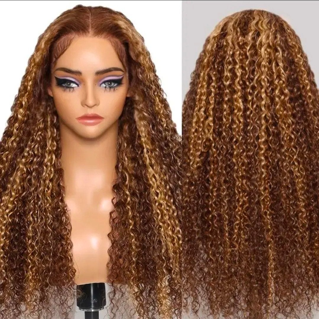 22 inch watercurl wig/ pruik 100% menselijke haar, Ophalen of Verzenden, Nieuw, Pruik of Haarverlenging