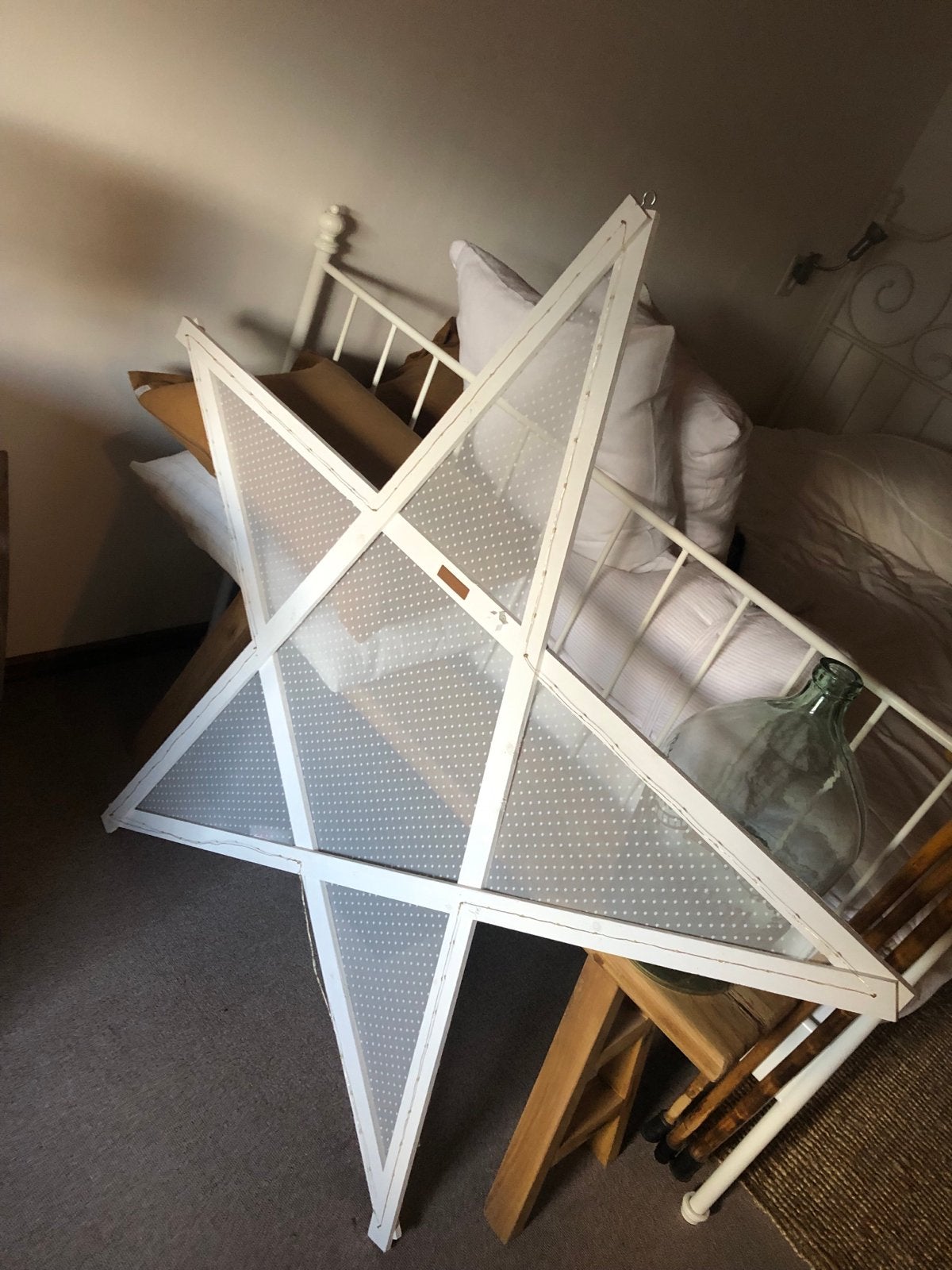 Mega brocante stijl kerst ster 130 bij 130, Diversen, Ophalen
