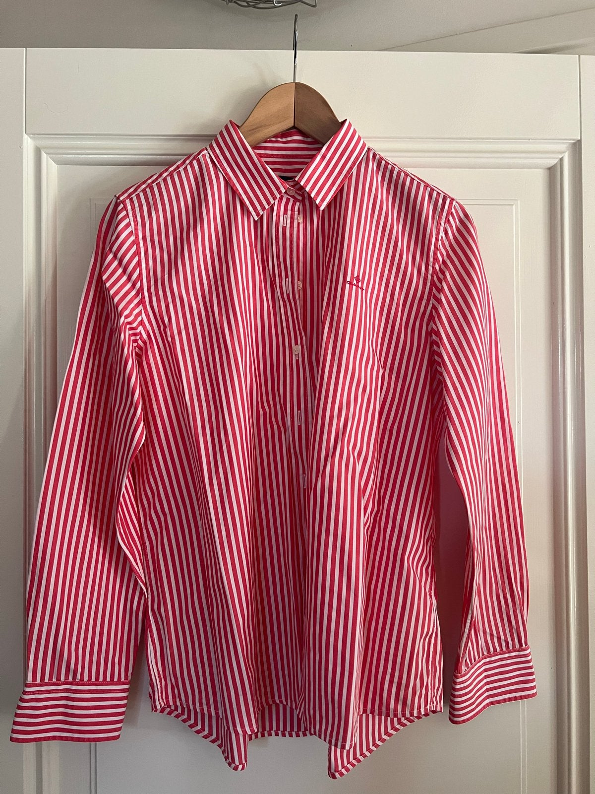 Gant gestreepte blouse rood/wit, Maat 42/44 (L), Ophalen of Verzenden, Zo goed als nieuw, Lange mouw