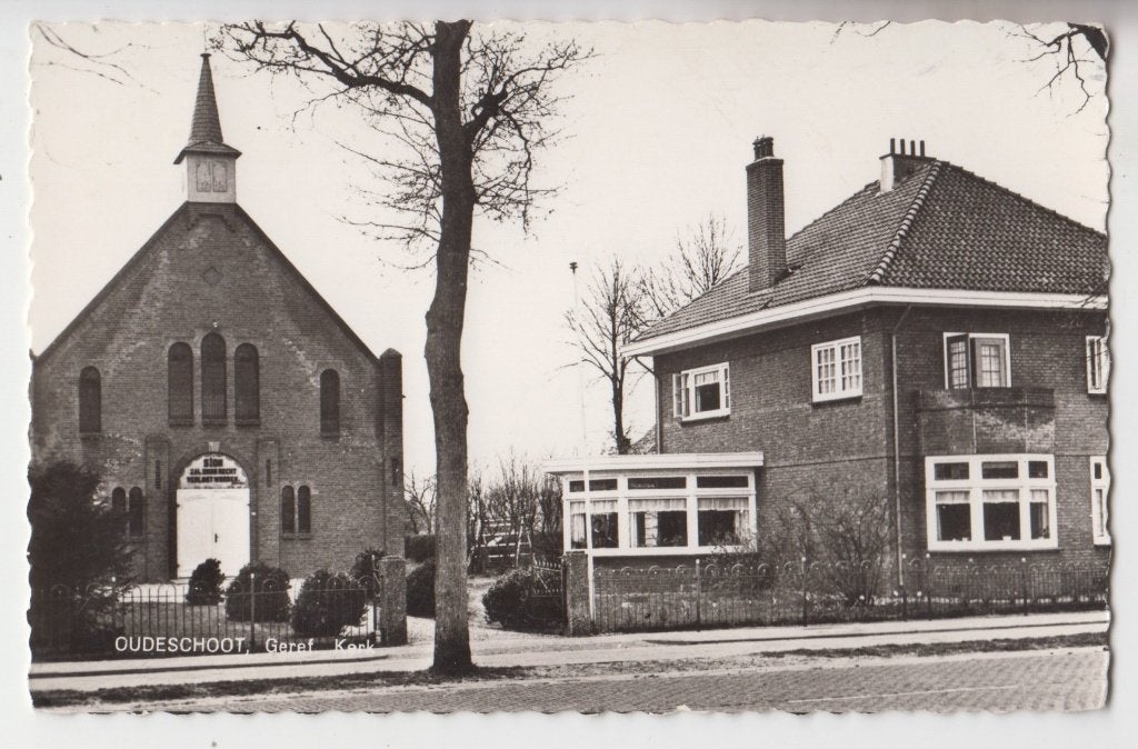 173 Oudeschoot Geref Kerk Uitg Vova B78, Verzenden, 1940 tot 1960, Ongelopen, Friesland