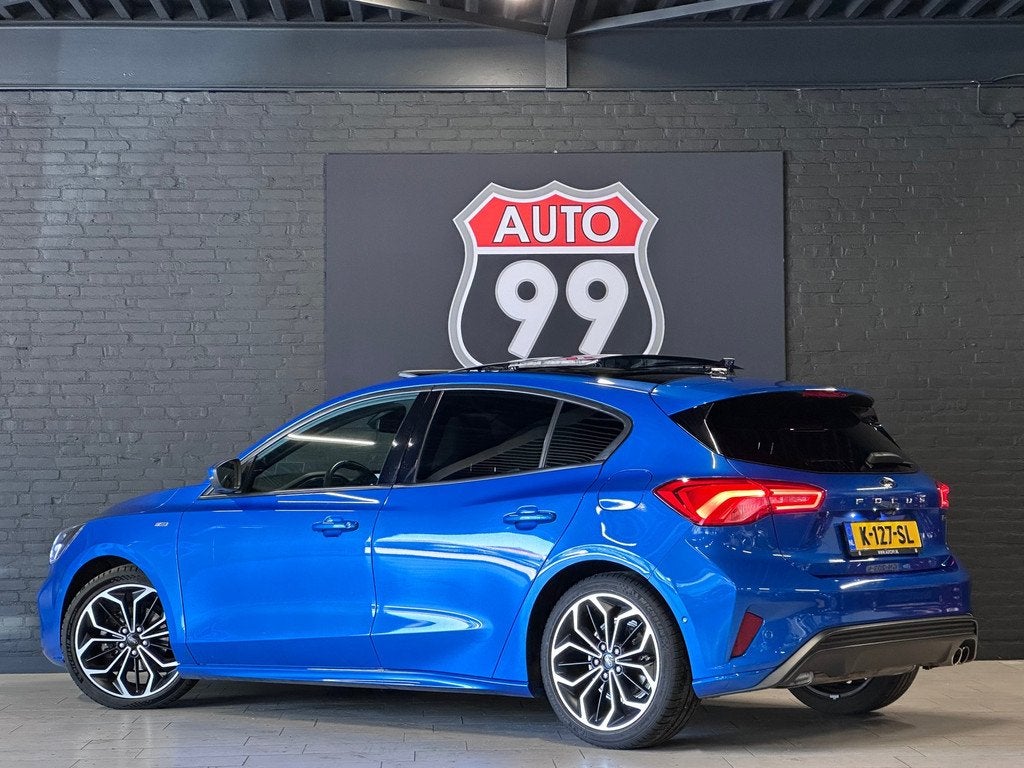 Ford Focus 1.0 EcoBoost ST Line Business FULL OPTIONS / PANO, Gebruikt, Blauw, Bedrijf, Handgeschakeld