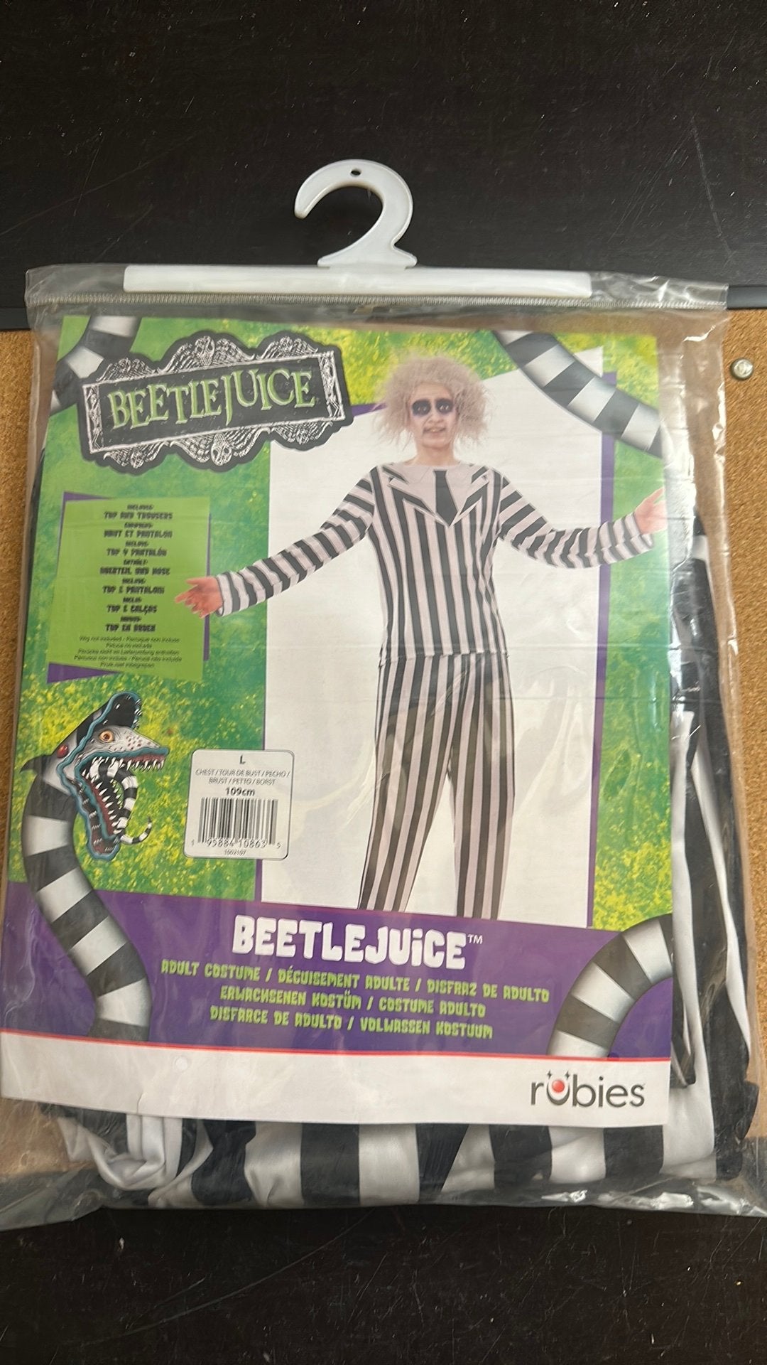 Nieuw Beetlejuice Kostuum Volwassen - Maat L, ., Pak of Jurk, Nieuw, Ophalen of Verzenden