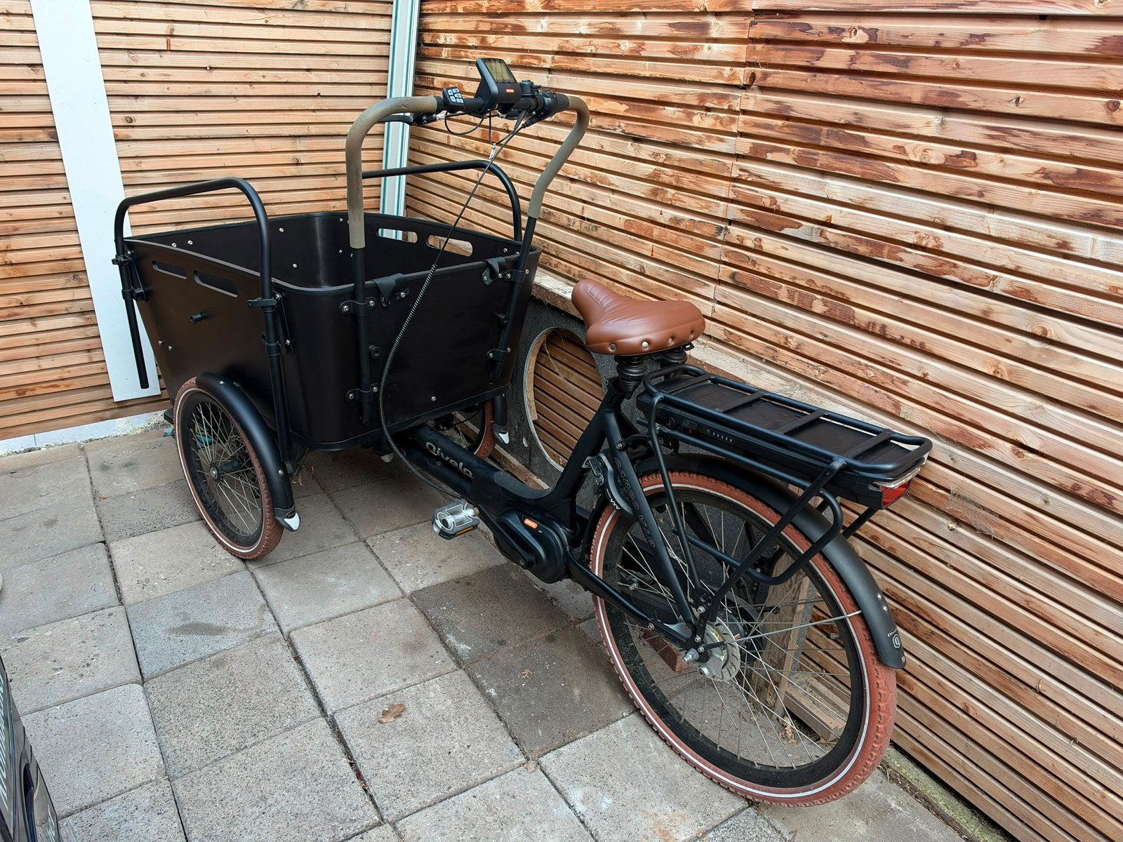 Qivelo elektrische bakfiets – Bafang M400 – 673 km, Ophalen, Zo goed als nieuw, 4 kinderen of meer, Huif