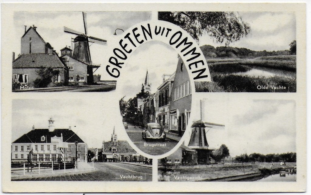 Ommen  Ansichtkaart  uit 1963 ( B5074 ), Ophalen of Verzenden, 1960 tot 1980, Gelopen, Overijssel