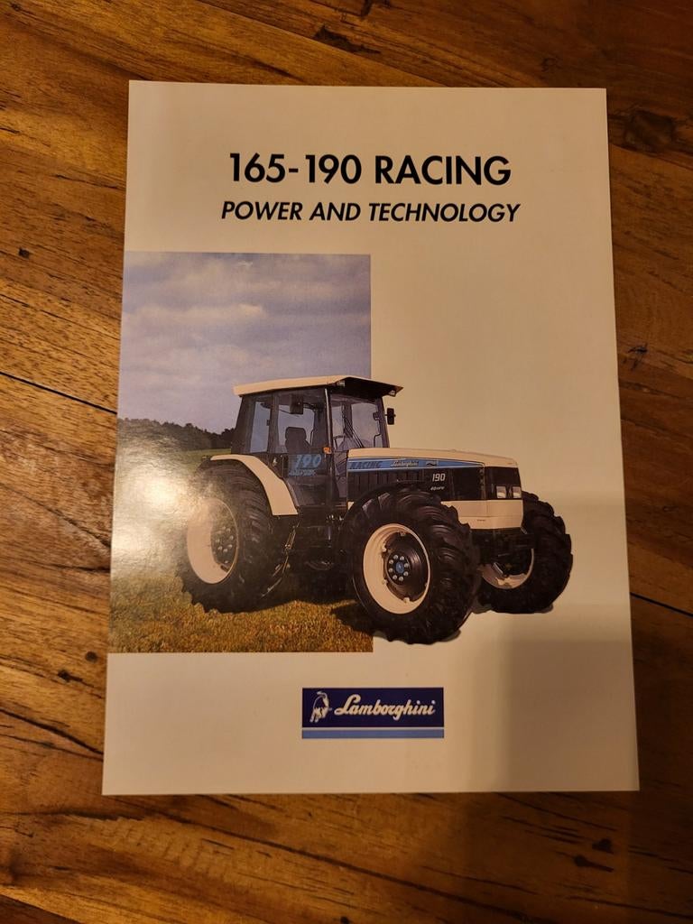 tractor folder Lamborghini 165-90 RACING, Ophalen of Verzenden, Zo goed als nieuw