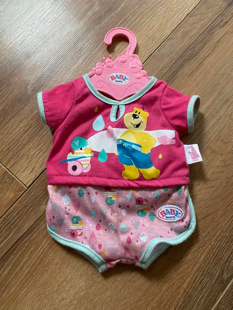 Baby Born zomer setje met beer en eendje, Ophalen of Verzenden, Zo goed als nieuw, Babypop