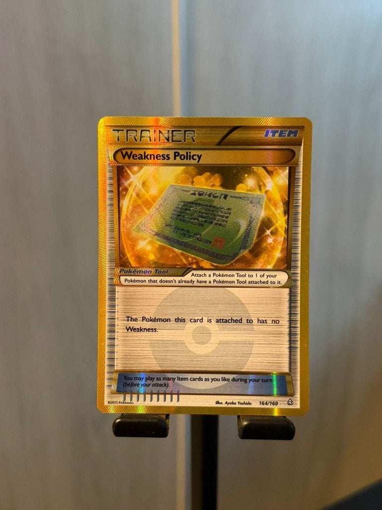Weakness Policy 164/160 Secret Rare Primal Clash LP, Verzenden, Gebruikt, Losse kaart, Foil