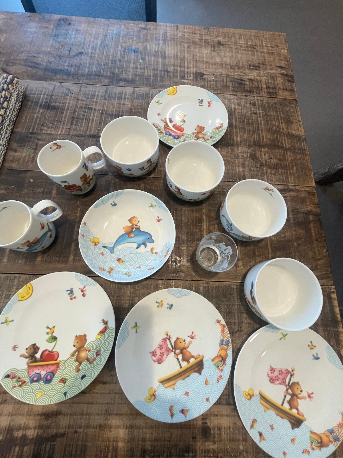 Villeroy & Boch Happy as a Bear kinderservies (11-delig), Ophalen, Villeroy & Boch, Zo goed als nieuw, Modern