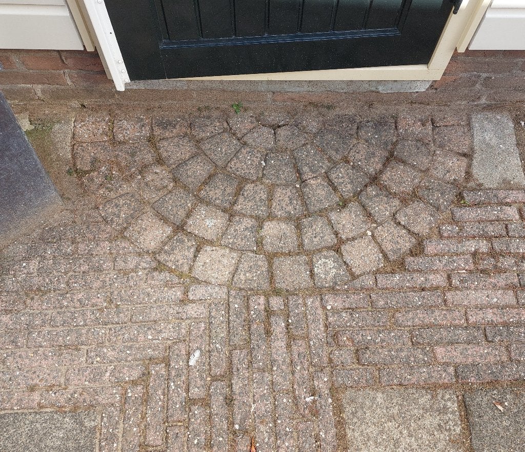 halve cirkel stenen, voor de deur  0,60 x 1.20 m., Tuin en Terras, Ophalen, Gebruikt, Beton, Klinkers