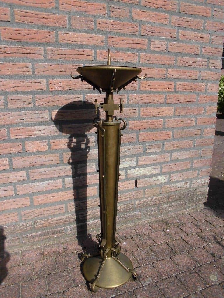 kerk kandelaar, Antiek en Kunst, Ophalen, Koper of Brons