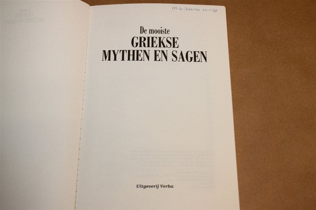 De Mooiste Griekse Mythen — Goden & Heldenverhalen, Boeken, Ophalen of Verzenden, Gelezen