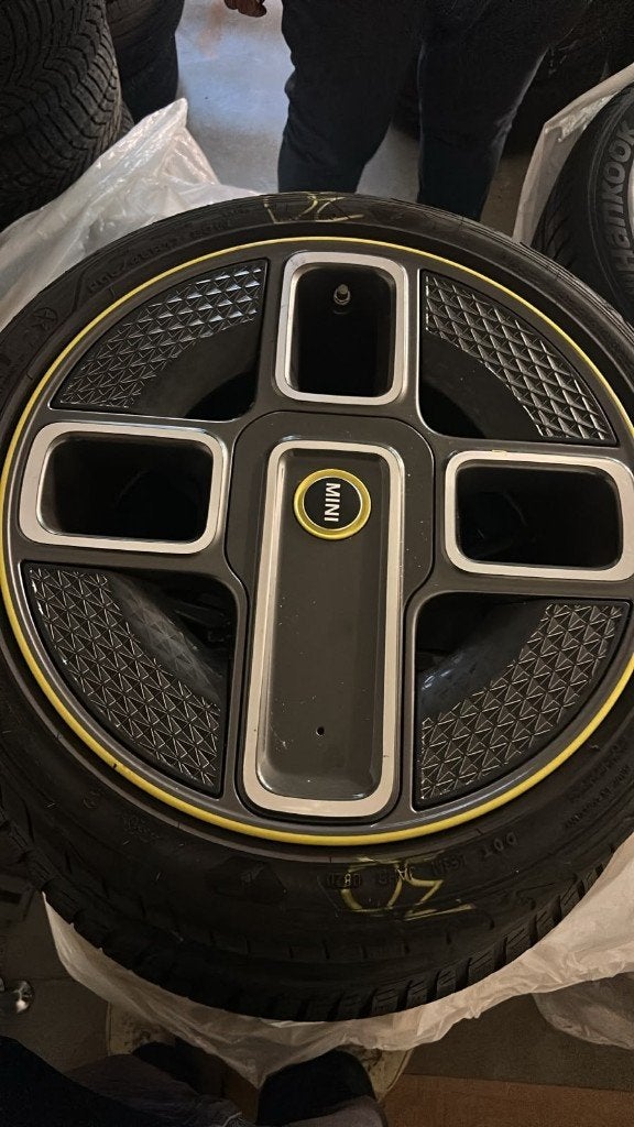 Set originele MINI Powerspoke velgen 17 inch, 4x100, Ophalen, Gebruikt, Velg(en), 17 inch