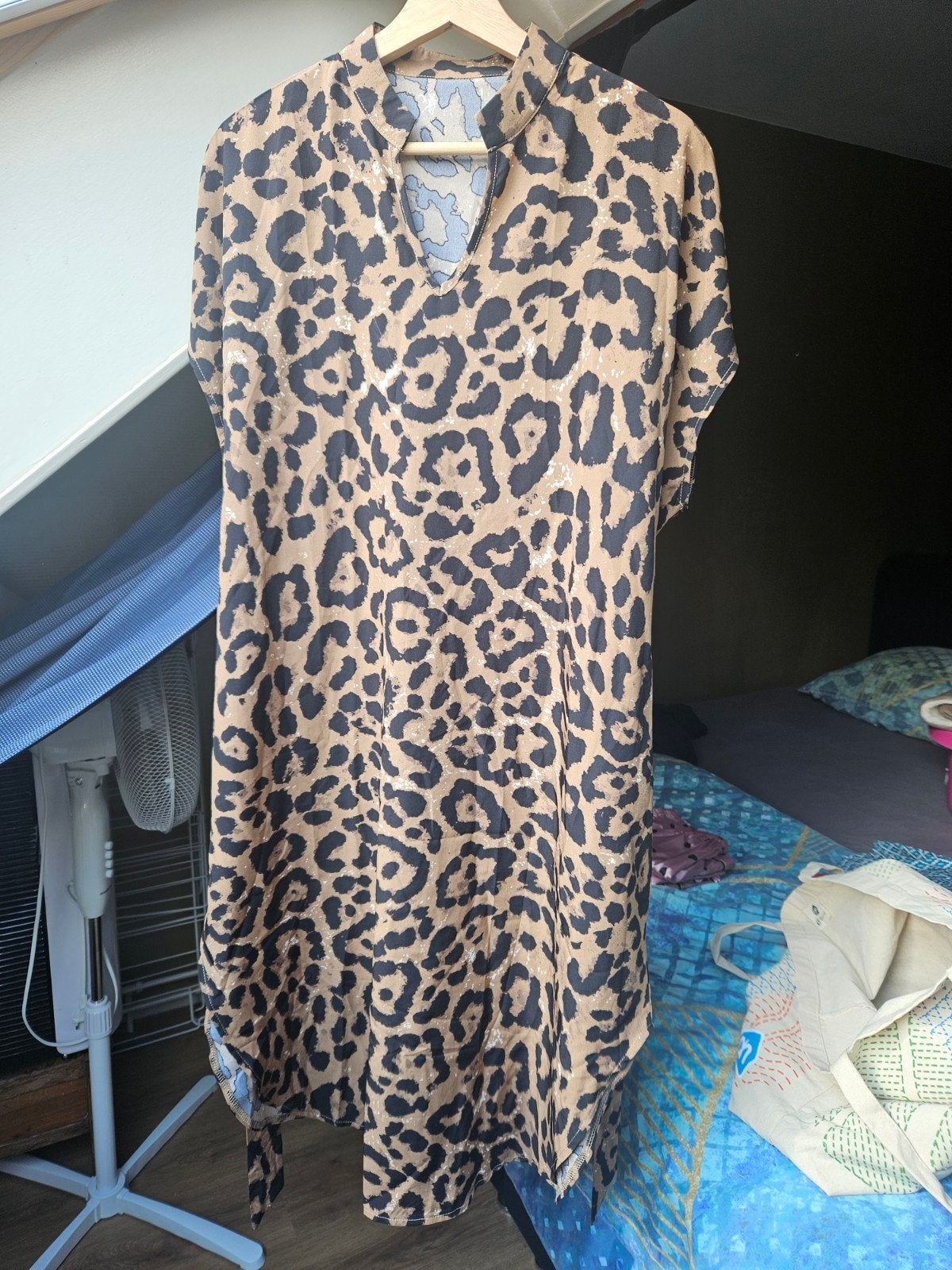 Leopard jurk, Ophalen of Verzenden, Zo goed als nieuw, Maat 46/48 (XL) of groter, Bruin