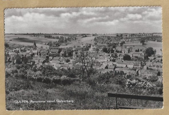 Oude ansichtkaart Gulpen, Panorama vanaf Gulperberg, Ophalen of Verzenden, 1940 tot 1960, Gelopen, Limburg