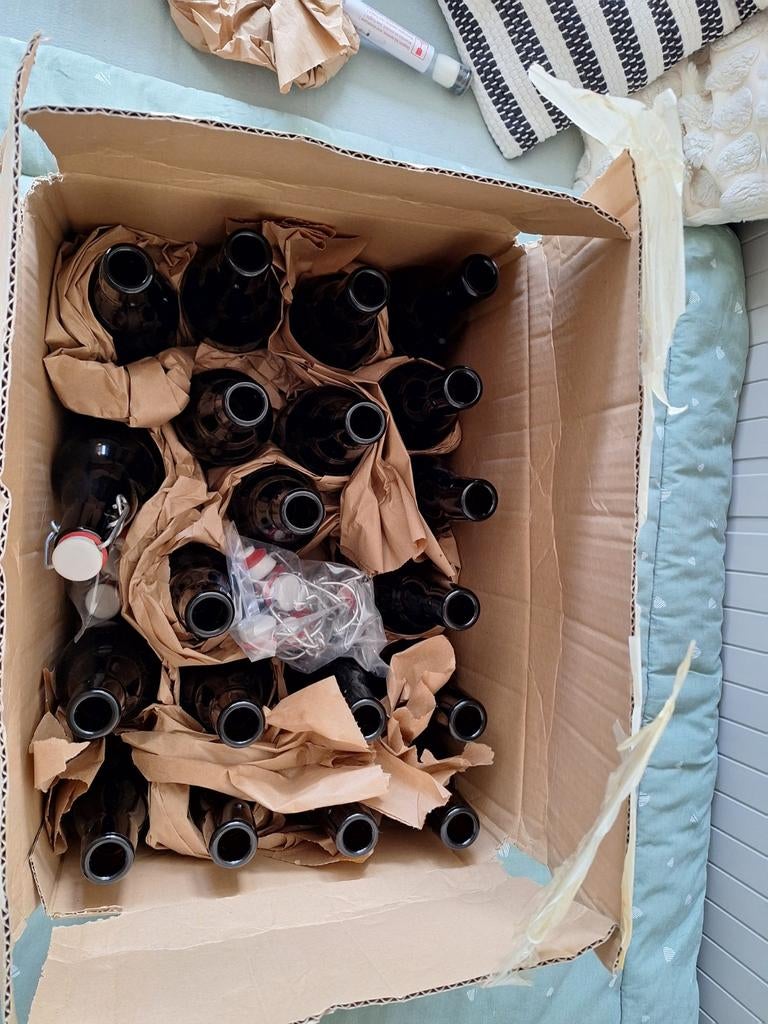 Lege beugelflessen met dop, Ophalen of Verzenden, Nieuw, Minder dan 50 cm, Minder dan 5 flessen