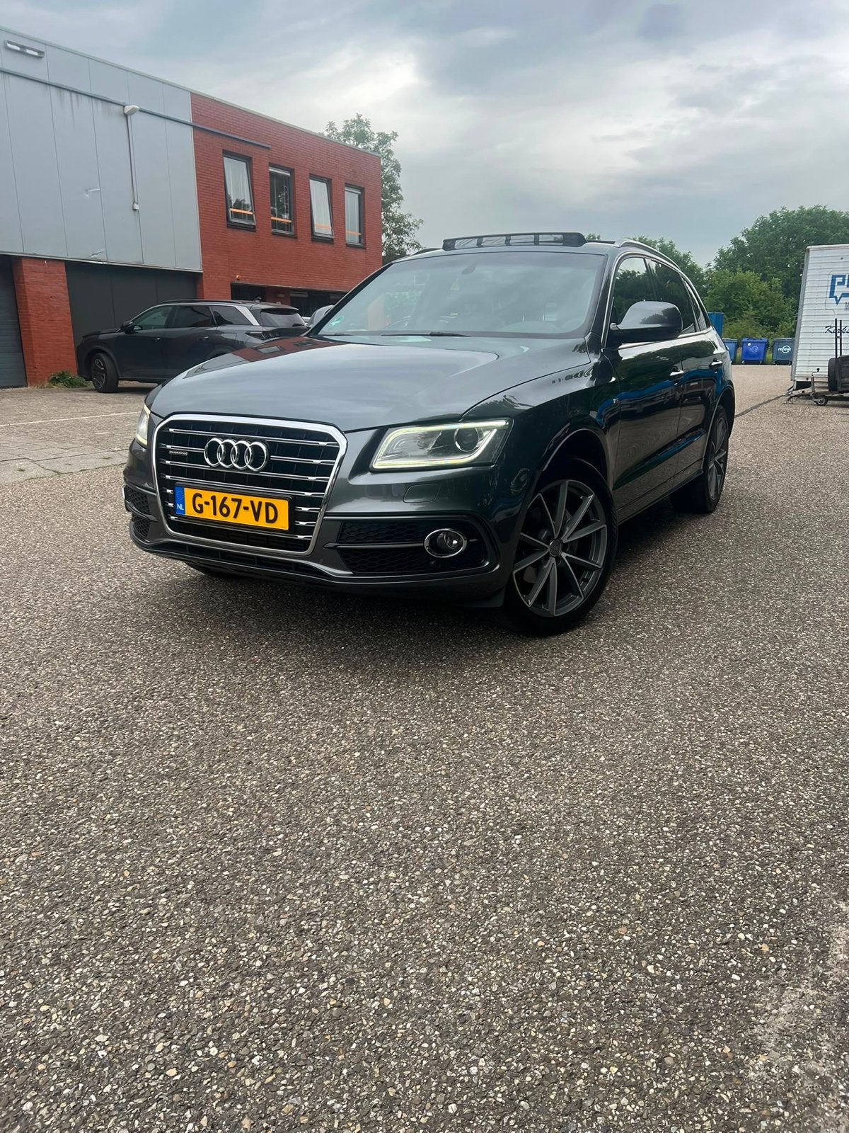 Audi Q5 2.0 Tfsi 169KW Quattro S-tronic 2016 Grijs 3xSLINE, Auto's, Audi, Zwart, 4 cilinders, Bedrijf, Startonderbreker