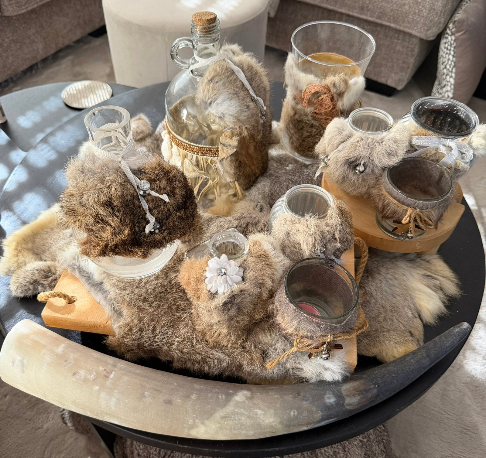 Woon accessoires, Huis en Inrichting, Ophalen, Zo goed als nieuw, Rond, Hout