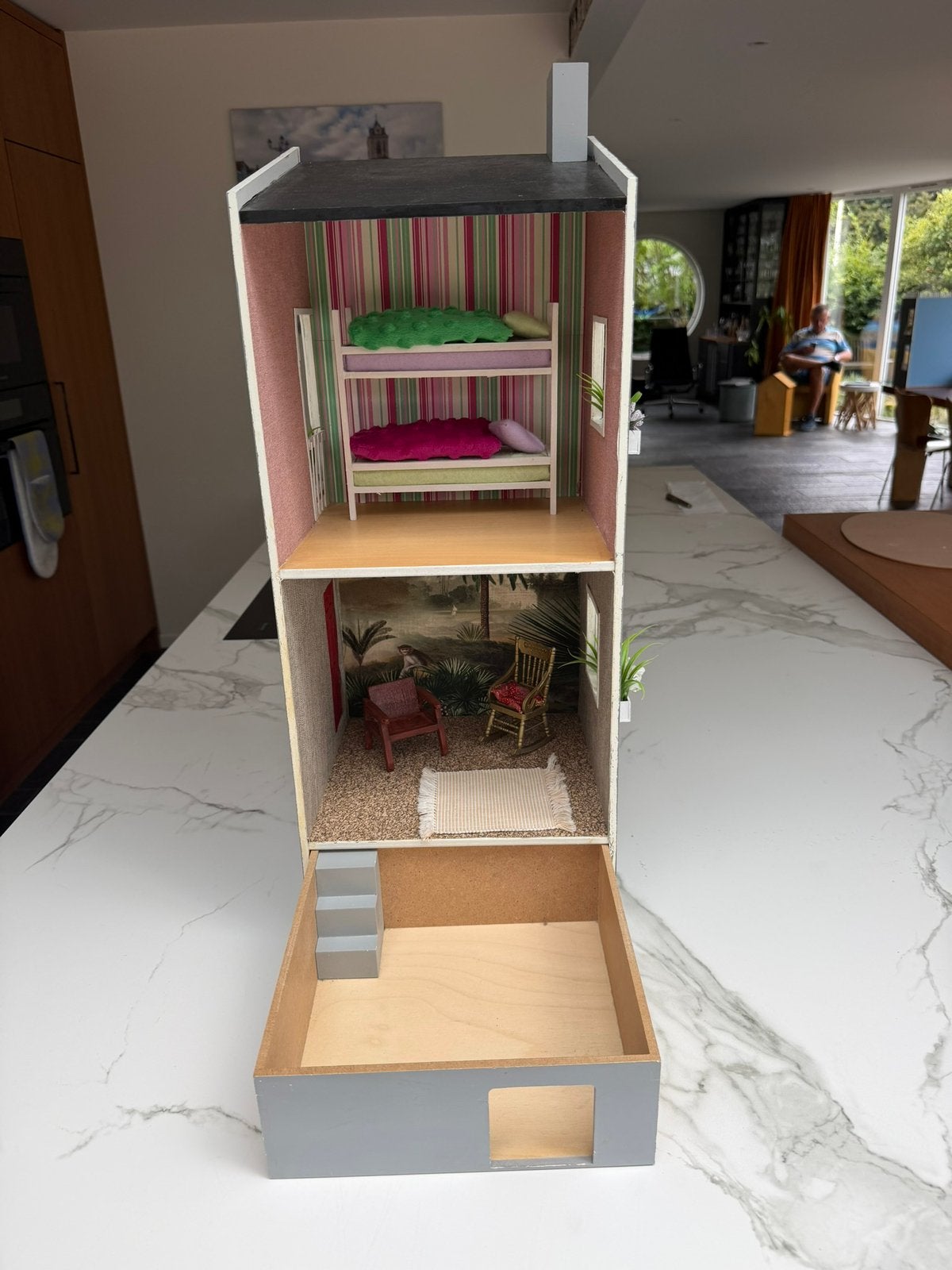 VINTAGE IKEA Poppenhuis 1999, opnieuw bekleed, Ophalen, Gebruikt, Poppenhuis