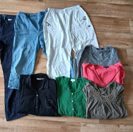 Broeken Mt.44 + Shirts, Kleding | Dames, Ophalen of Verzenden, Zo goed als nieuw, Maat 42/44 (L), Overige kleuren