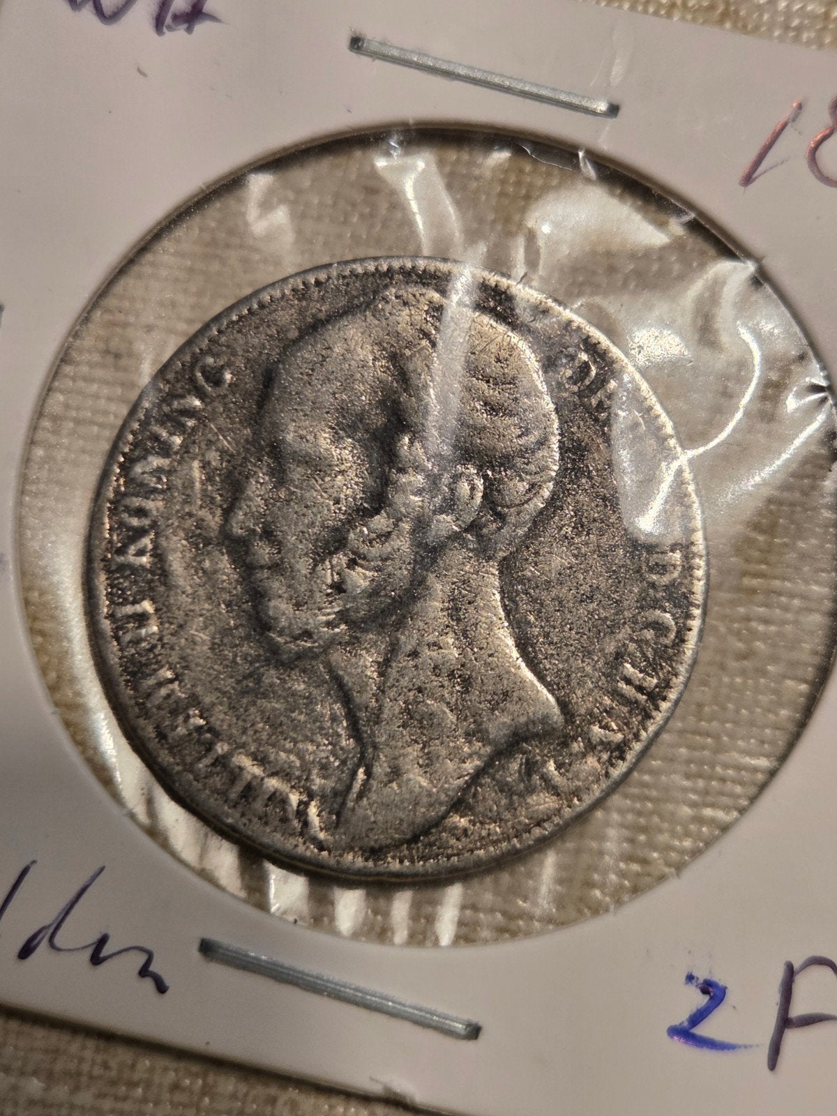 Zilveren Gulden Koning Willem II., Zilver, Ophalen of Verzenden, Koningin Wilhelmina, Losse munt