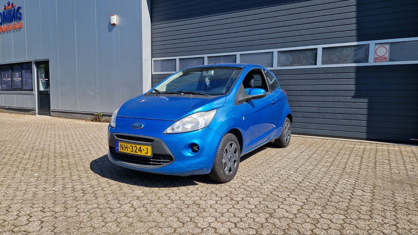 Ford Ka 1.2 2009 Blauw nieuwe apk, Auto's, Voorwielaandrijving, Euro 5, Stof, 1242 cc