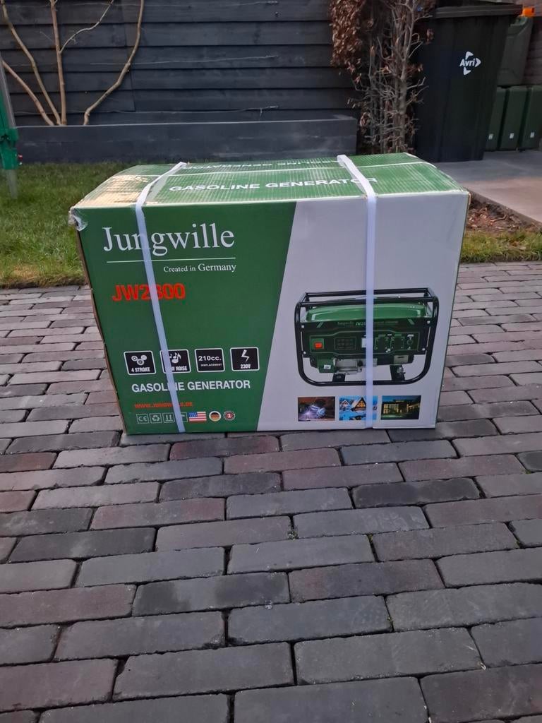 Nieuwe Jungwille JW2800 Benzine Generator - Ongebruikt!, Doe-het-zelf en Verbouw, Aggregaten, Nieuw, Benzine, Minder dan 5 kVA