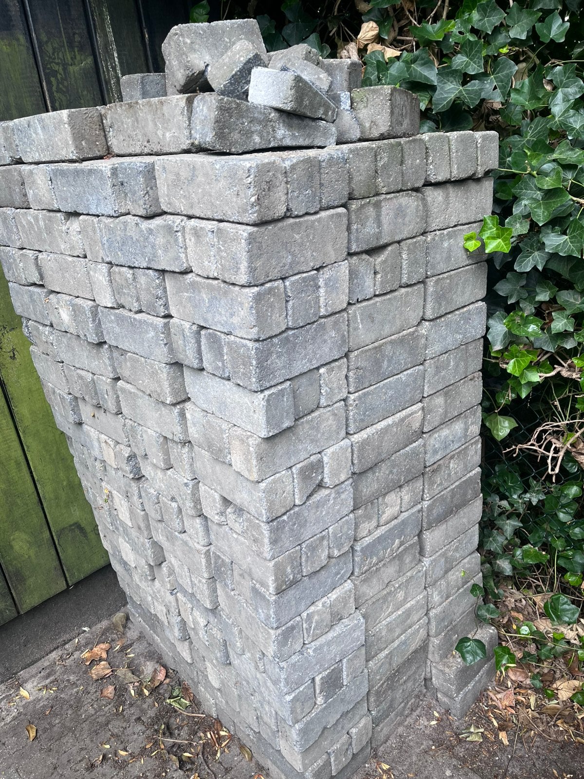 Gebruikte betonklinkers voor tuin of oprit (9m2), Ophalen, Overige materialen, Gebruikt, Klinkers