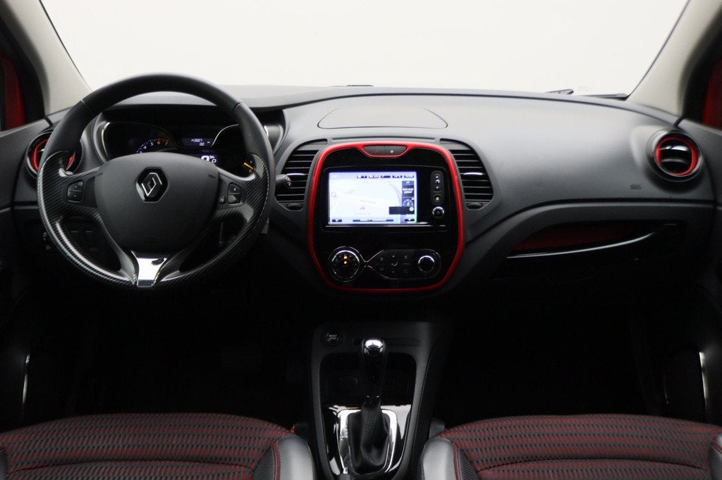 Renault Captur 1.2 TCe Helly Hansen Automaat Two-Tone, Navig, Euro 5, Zwart, 4 cilinders, Leder en Stof