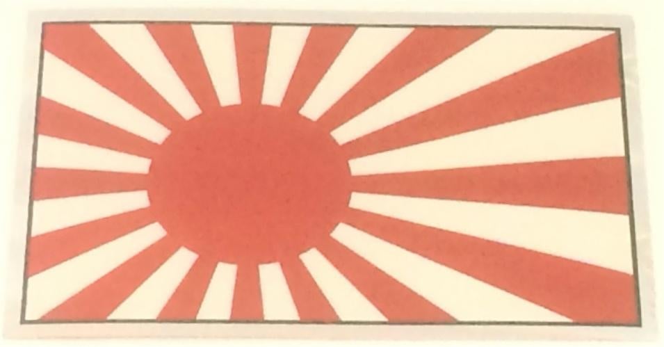 Japanse Kamikaze vlag metallic sticker #5, Ophalen of Verzenden
